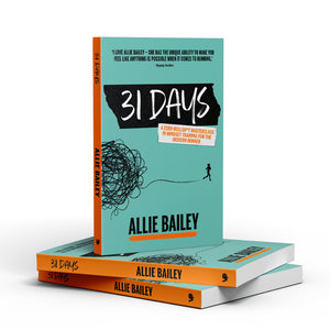 31 Days – A zero-bullshit maserclass in mindset training for the modern runner by Allie Bailey book mock-up image 9781839812699