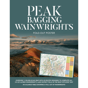 Cover image of the Peak Bagging Wainwrights map poster from Vertebrate Publishing