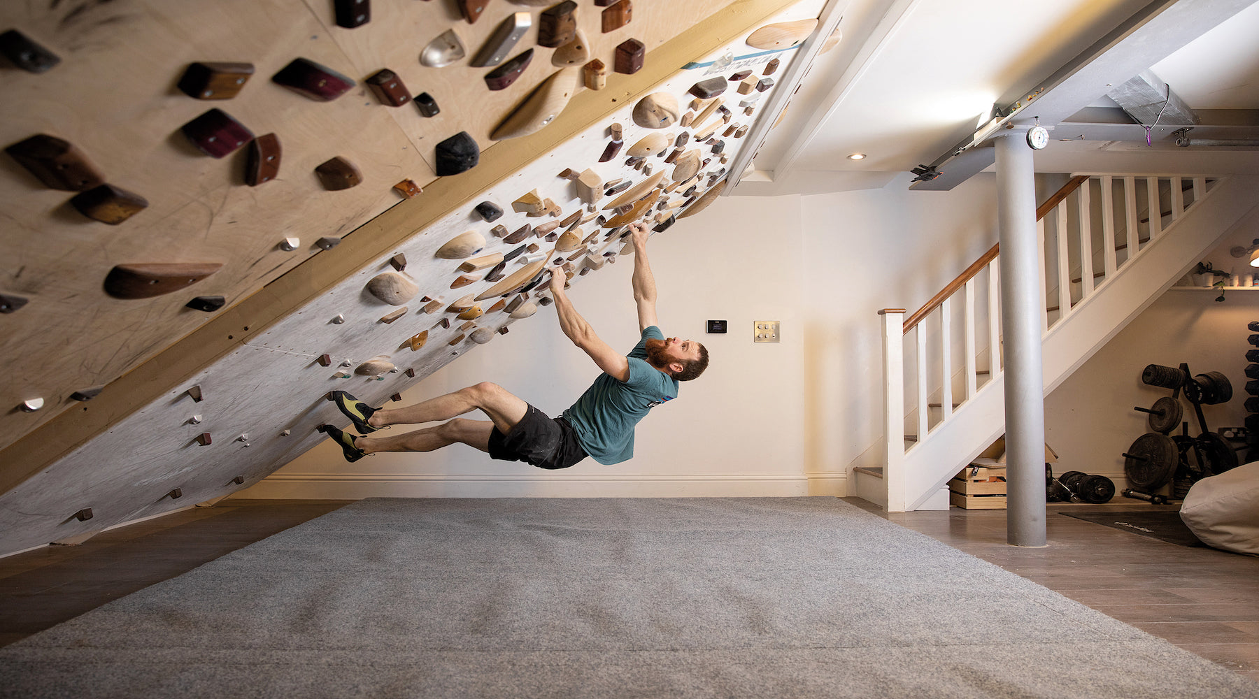Ned Feehally training at home