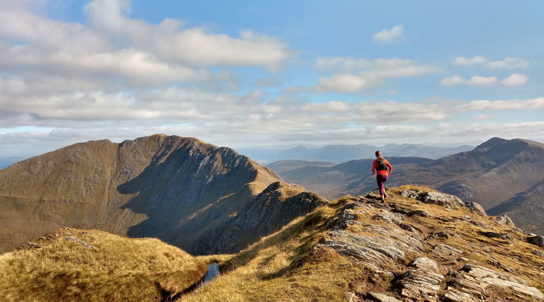 Runner on South Glen Sheil Ridge Western Highlands Running Adventures Scotland Ross Brannigan