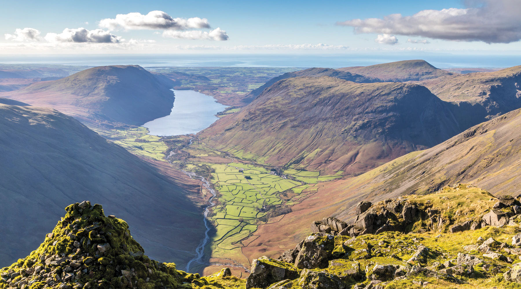 The Westmorland Cairn at the summit of Great Gable, The Gables