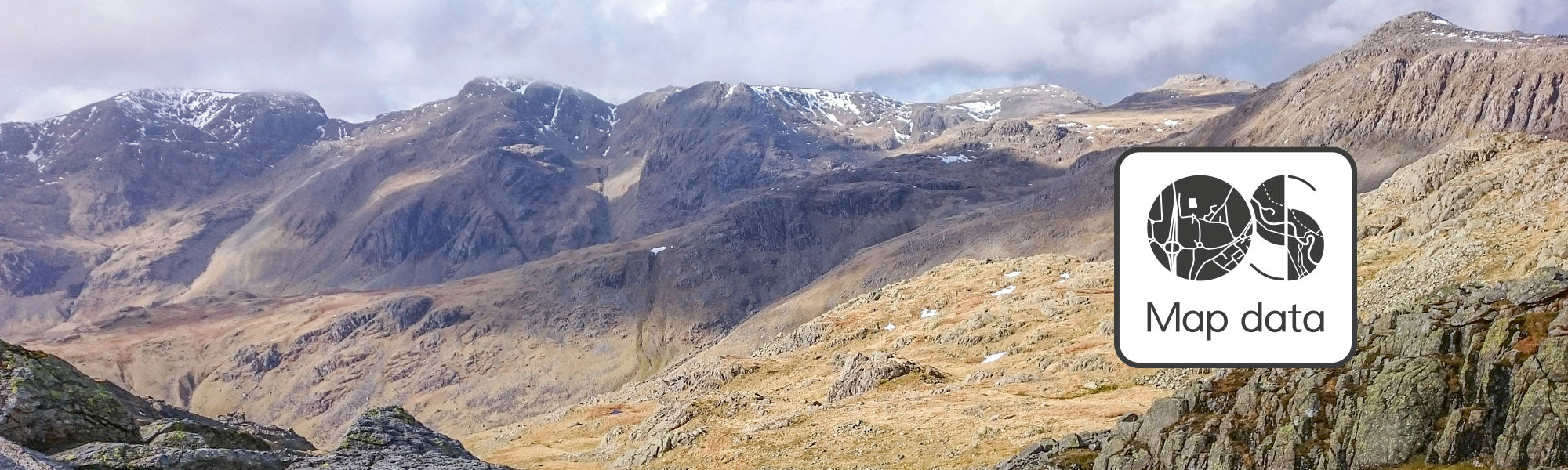 Photo from Mountain Walks Scafell Pike by Graham Uney, one of the many Vertebrate Publishing guidebooks which features Ordnance Survey maps