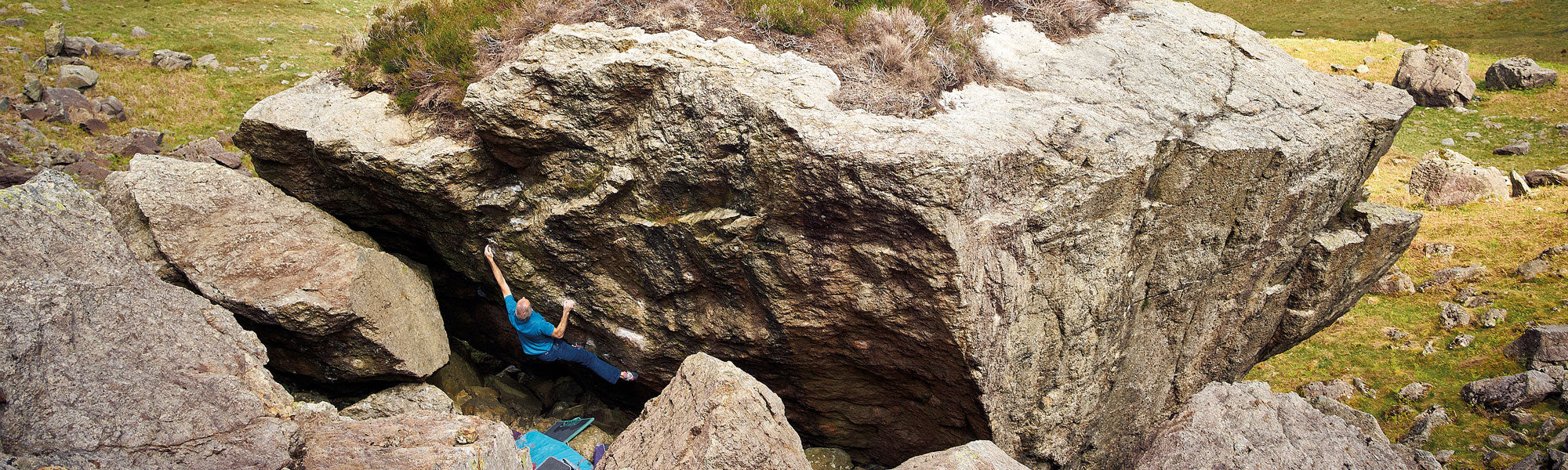 Bouldering at the Lad Stones from Lake District Bouldering by Greg Chapman and Vertebrate Publishing