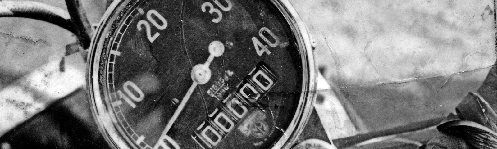 Tommy Godwin's odometer, taken from The Year by Dave Barter