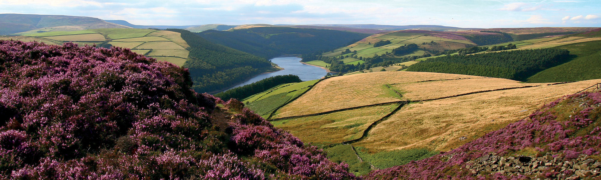 Ladybower reservoir, as seen from the Derwent Edges, taken from Day Walks in the Peak District guidebook