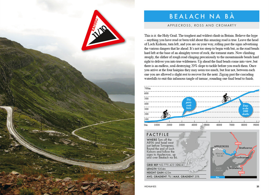 Cycling Climbs of Scotland by Simon Warren sample pages 9781839812835
