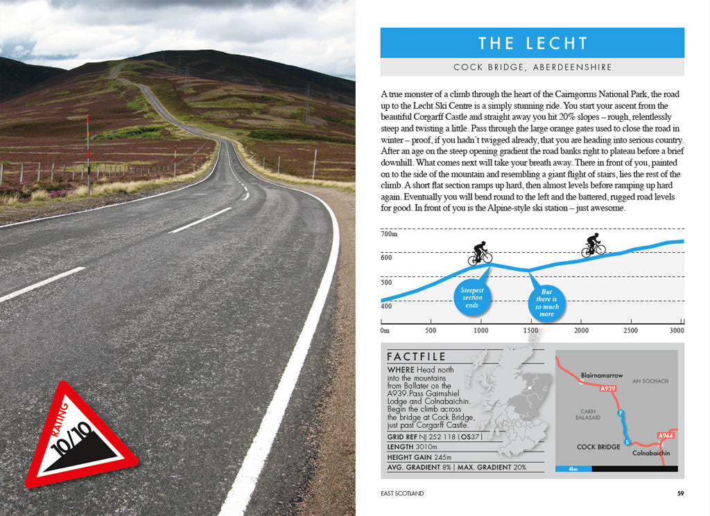 Cycling Climbs of Scotland by Simon Warren sample pages 9781839812835