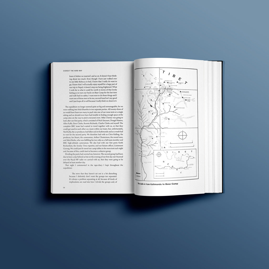Sample pages from Everest the Hard Way The First Ascent of the South West Face by Chris Bonington 50th anniversary edition published in partnership with Berghaus and Community Action Nepal 9781839812644