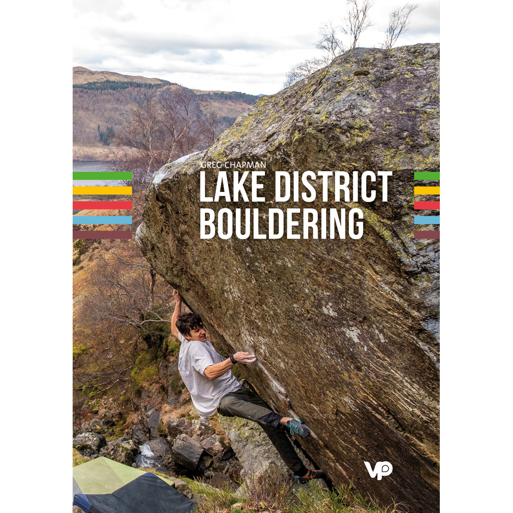 Lake District Bouldering cover 2024 reprint - Aidan Roberts on Spots of Time by Jim Pope