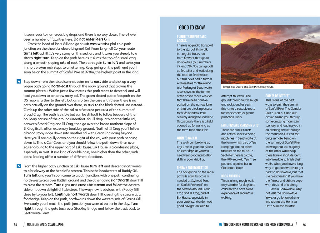 Sample pages from Mountain Walks Scafell Pike by Graham Uney 9781839812569