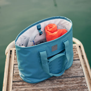 Red Equipment tote bag - pre-order Swimming Wild in South East England by Natasha Sones to enter the prize draw