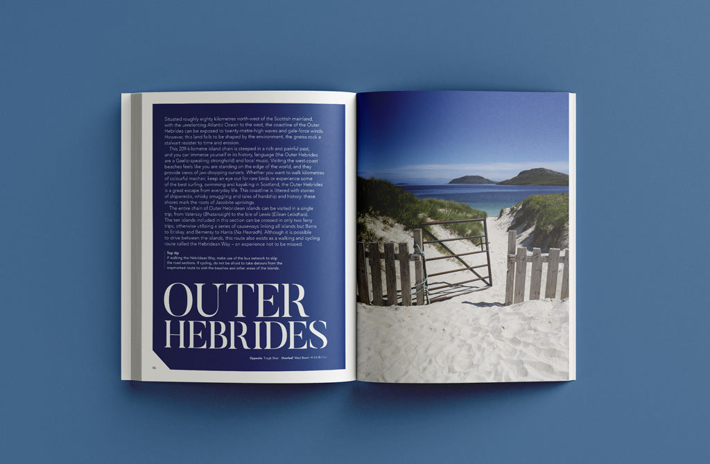 Sample pages from The Beaches of Scotland by Stacey McGowan Holloway 9781839810787 