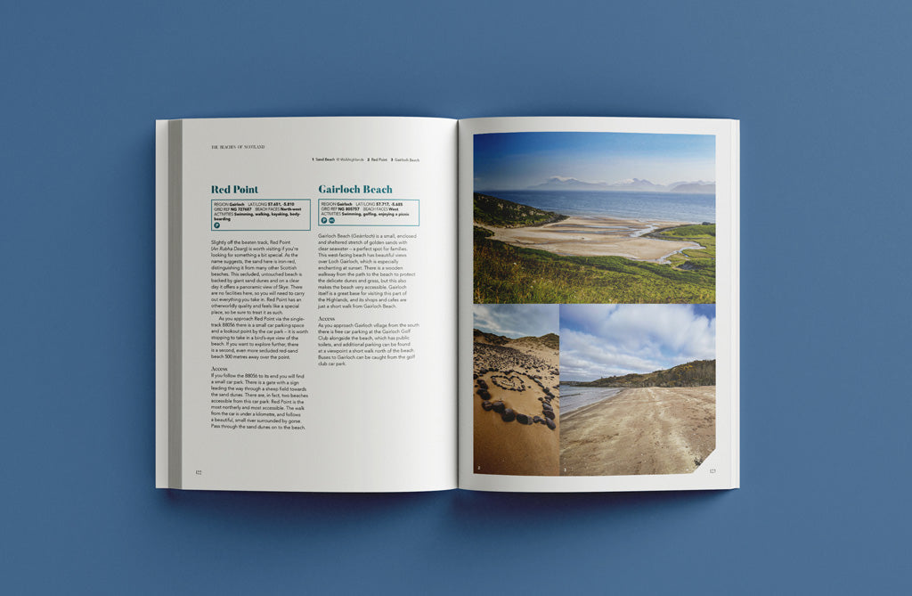 Sample pages from The Beaches of Scotland by Stacey McGowan Holloway 9781839810787 