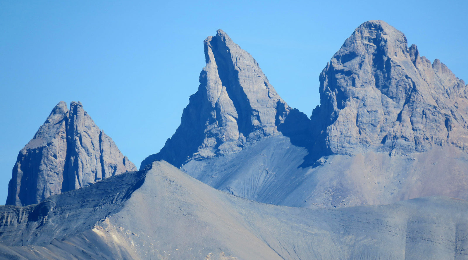 Photo of the Aiguilles d'Arves in the French Alps, from A Man for All Mountains, the biography of Jack Longland, by Mark Lambert 9781898573289
