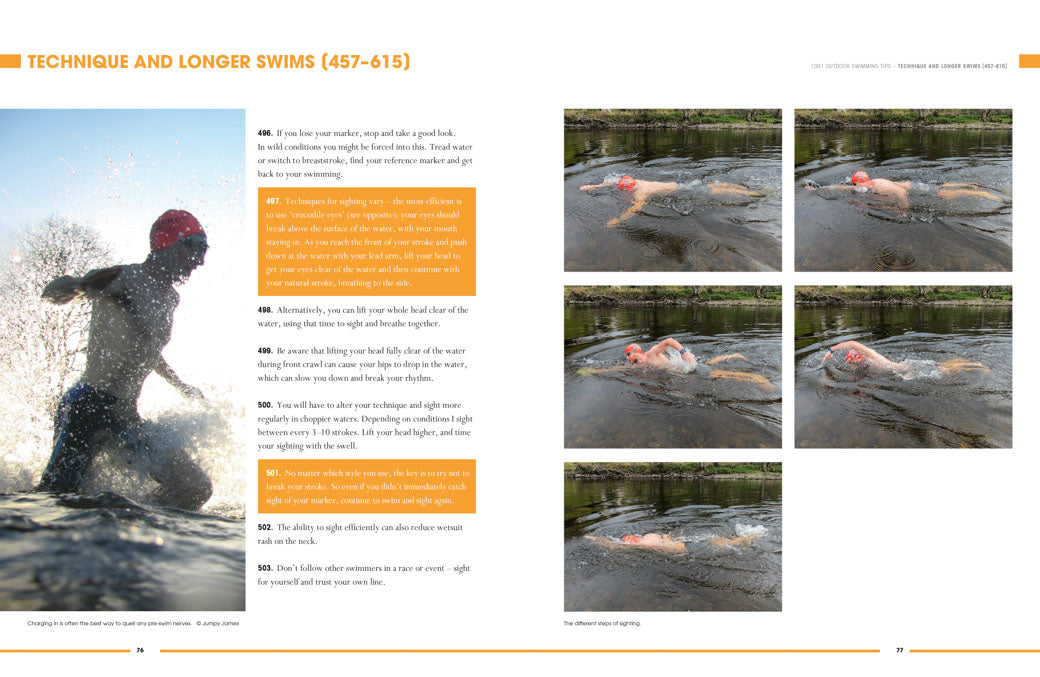 1001 Outdoor Swimming Tips by Calum Maclean features outdoor swimming kit advice, planning and training advice, tips for swimming in different types of weather, plus nutrition advice.