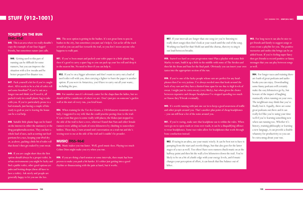 1001 Running Tips - Adventure Books by Vertebrate Publishing