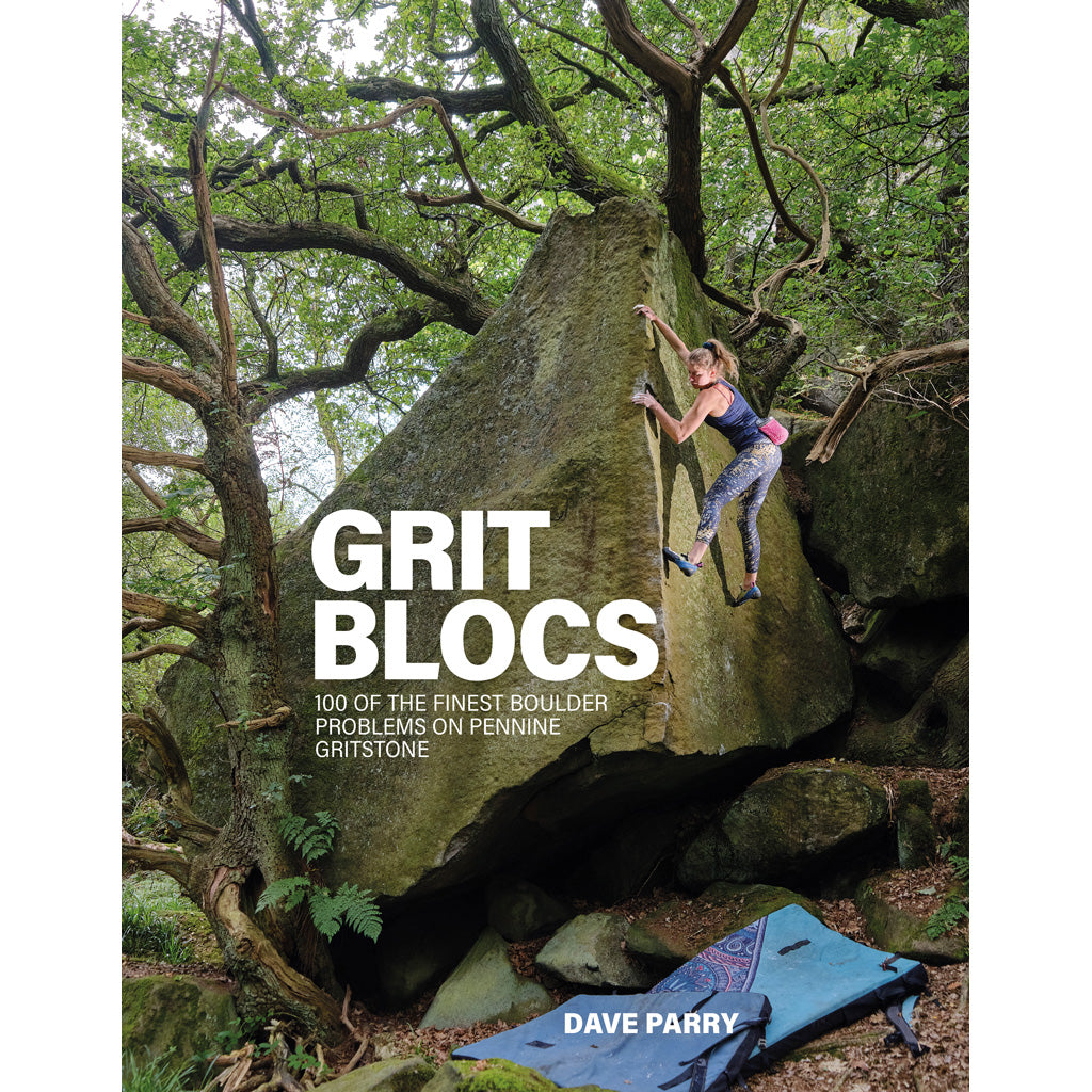 Grit Blocs by Dave Parry showcases 100 of the finest must-do boulder problems in the Peak District and North Pennines.
